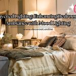 Cozy bedroom with warm layered lighting